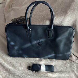 Ralph Lauren Navy Leather Men's Bag